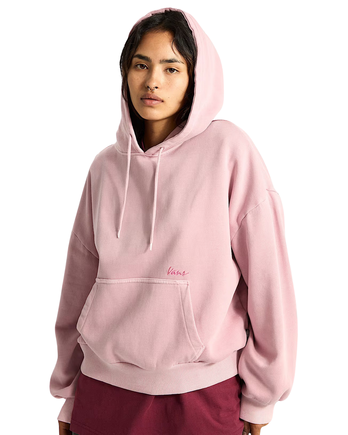 Retro Hoodie in Pink Dawn