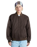 Bennett Quilted Bomber Jacket in Turkish Coffee
