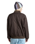 Bennett Quilted Bomber Jacket in Turkish Coffee