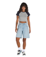 Sirelle Cut-Off Shorts in Light Stonewash