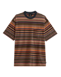 Braden Stripe Knit T-Shirt in Parsian Night
