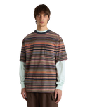Braden Stripe Knit T-Shirt in Parsian Night