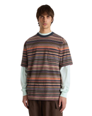 Braden Stripe Knit T-Shirt in Parsian Night