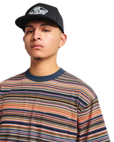 Braden Stripe Knit T-Shirt in Parsian Night