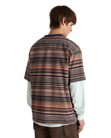 Braden Stripe Knit T-Shirt in Parsian Night