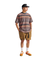 Braden Stripe Knit T-Shirt in Parsian Night