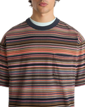 Braden Stripe Knit T-Shirt in Parsian Night