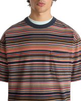 Braden Stripe Knit T-Shirt in Parsian Night