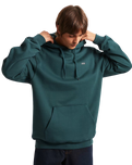 Left Chest II Loose Hoodie in Mystic Moss