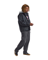 Riley Hooded Coaches Jacket in Black