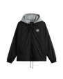 Riley Hooded Coaches Jacket in Black