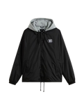 Riley Hooded Coaches Jacket in Black