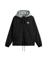 Riley Hooded Coaches Jacket in Black