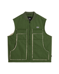 The Vans Mens Mcavoy Sherpa Lined Gilet in Pine Forest