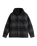 Piedmont Hooded Plaid Shacket in Black & Asphalt