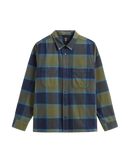 Larkspur Plaid Flannel Shirt in Grape Leaf & Parisian Night