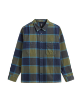 Larkspur Plaid Flannel Shirt in Grape Leaf & Parisian Night