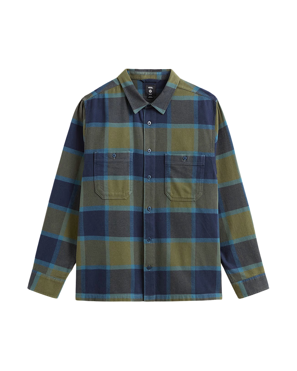 Larkspur Plaid Flannel Shirt in Grape Leaf & Parisian Night