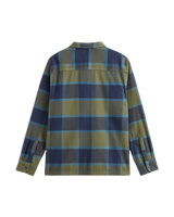 Larkspur Plaid Flannel Shirt in Grape Leaf & Parisian Night