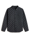 Hastings Checkerboard Denim Shirt in Faded Black
