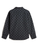 Hastings Checkerboard Denim Shirt in Faded Black
