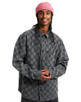 Hastings Checkerboard Denim Shirt in Faded Black