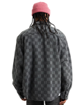 Hastings Checkerboard Denim Shirt in Faded Black