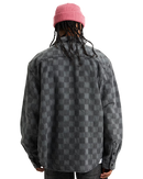 Hastings Checkerboard Denim Shirt in Faded Black