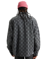 Hastings Checkerboard Denim Shirt in Faded Black