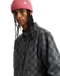 Hastings Checkerboard Denim Shirt in Faded Black