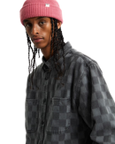 Hastings Checkerboard Denim Shirt in Faded Black