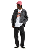 Hastings Checkerboard Denim Shirt in Faded Black