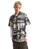 Fallon Shirt in Taupe Mist & Black