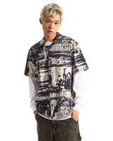 Fallon Shirt in Taupe Mist & Black