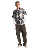 Fallon Shirt in Taupe Mist & Black