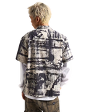 Fallon Shirt in Taupe Mist & Black