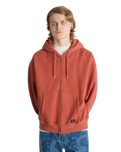 LX Zip Hoodie in Burnt Orange