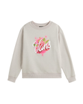 Girls Berry Pop Sweatshirt in Taupe Mist
