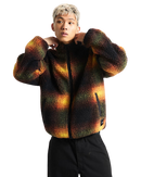 Heights Sherpa Fleece Jacket in Black & Mustard