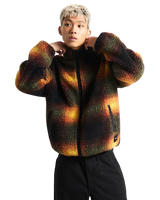 Heights Sherpa Fleece Jacket in Black & Mustard