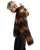 Heights Sherpa Fleece Jacket in Black & Mustard