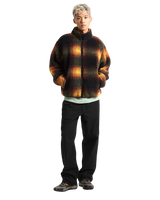 Heights Sherpa Fleece Jacket in Black & Mustard