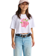 Girls Star Berries Crop T-Shirt in White