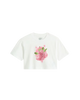 Girls Star Berries Crop T-Shirt in White
