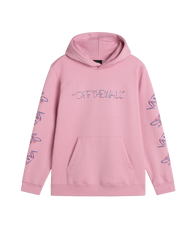 The Vans Girls Girls Scribbled Past Hoodie in Pink Dawn