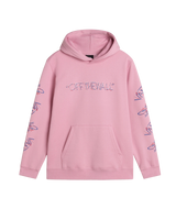 The Vans Girls Girls Scribbled Past Hoodie in Pink Dawn