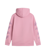 The Vans Girls Girls Scribbled Past Hoodie in Pink Dawn