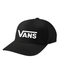 The Vans Boys Boys Drop V Logo Snapback Cap in Black
