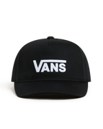 The Vans Boys Boys Drop V Logo Snapback Cap in Black