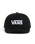 The Vans Boys Boys Drop V Logo Snapback Cap in Black